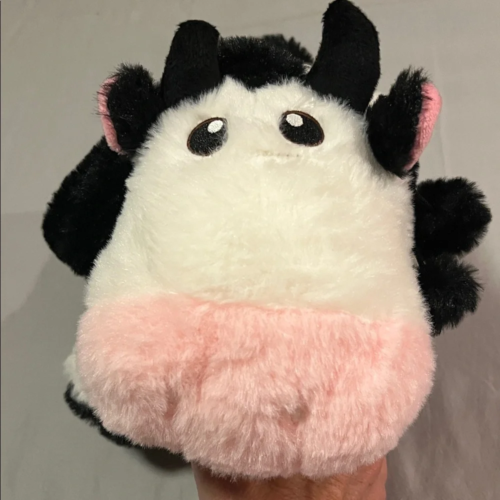 HOPEARL MUSICAL GLOW IN THE DARK LIGHT UP COW PLUSH HANDBAG STUFFED ANIMAL